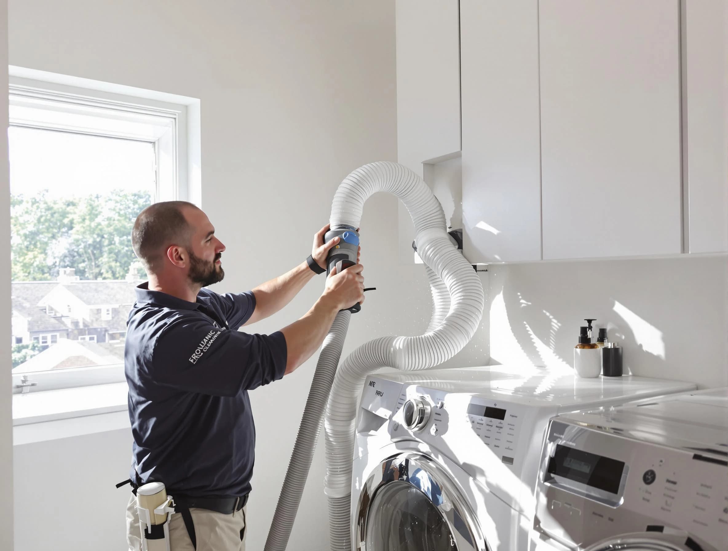 Certified Murrieta Dryer Vent Cleaning technician performing dryer vent cleaning in Murrieta